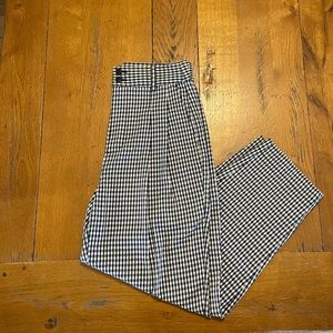 Madewell Black and White Checkered Pants